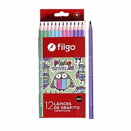 LAPIZ GRAFITO FILGO PINTO HB X12 PASTEL Detodomdp Ar