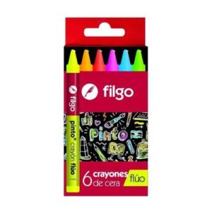CRAYONES FILGO CERA FINO X6 FLUO