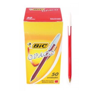 BOLIGRAFO BIC OPACO 1 MM ROJA CJ X50