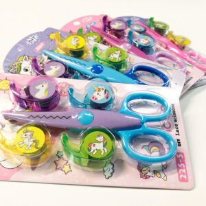 TIJERA TROQUELADA C/CINTA UNICORNO