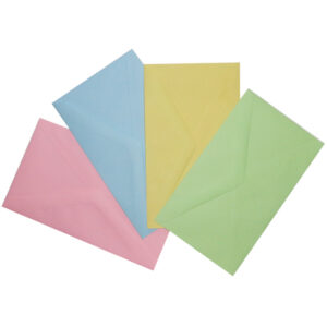 SOBRE MEDIANO COLOR 9X14 CM X100 UNIDADES