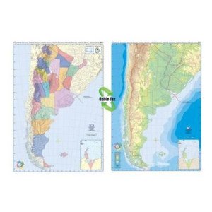 MAPA MURAL MC 130 X 95 CM FIS-POL ARGENTINA