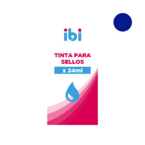 TINTA SELLO IBI 24 ML AZUL X10