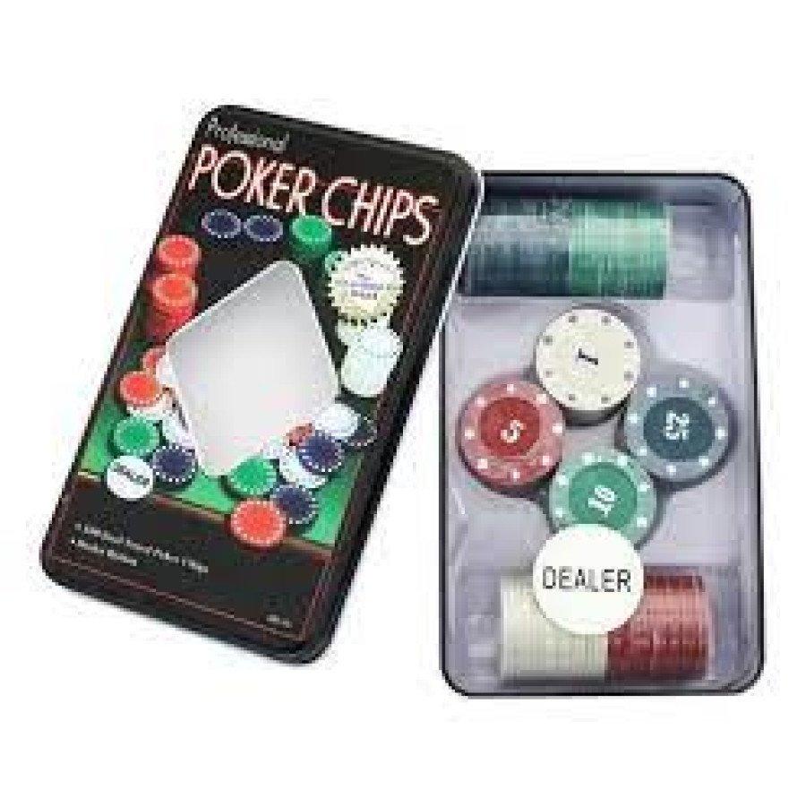 JUEGO DE POKER LATA 100 FICHAS