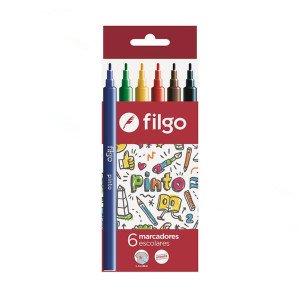 MARCADOR ESCOLAR FILGO X6 CAJA