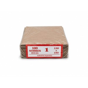 SOBRES KRAFT N1 12,5 X 19 CM X100