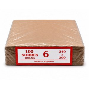 SOBRES KRAFT N6 24 X 30 CM X100 A4