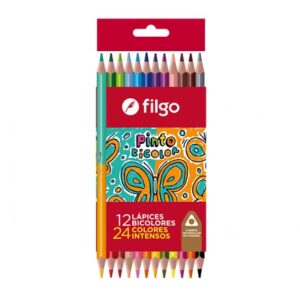 LAPIZ COLOR FILGO PINTO X12 BICOLOR