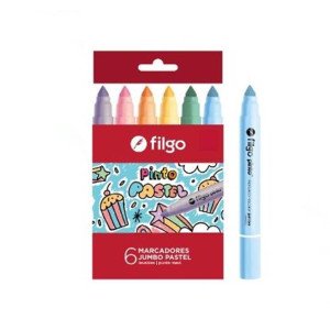 MARCADOR ESCOLAR FILGO JUMBO PASTEL 6