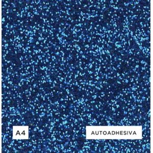 GOMA EVA GLITTER A4 X5 HJS AZUL