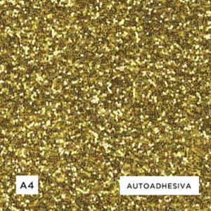 GOMA EVA GLITTER A4 X5 HJS ORO/DORADO