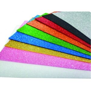 GOMA EVA GLITTER AUTOADHESIVA FUCSIA