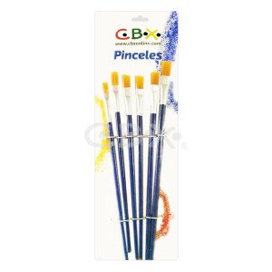 PINCELES CBX PUNTA CHATA X 6 UNIDADES