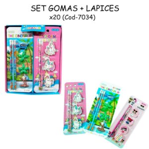 SET DE GOMAS + LAPICES (7034)