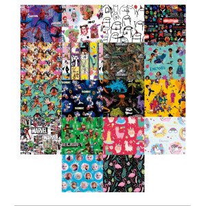 PAPEL REGALO 70X100 X50 PERSONAJES 2023