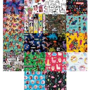 PAPEL REGALO 70X100 X50 PERSONAJES 2023