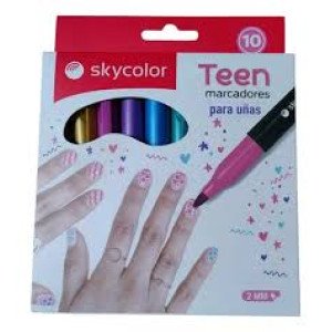 MARCADOR SKYCOLOR TEEN PARA U?AS X10