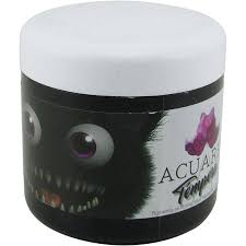 TEMPERA ACUAREL POTE 250 GRS NEGRO