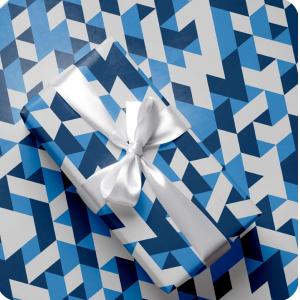 PAPEL REGALO 65X95 70 GRS ESPIGA AZUL X20