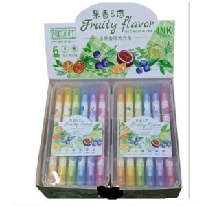 RESALTADOR FRUTAL X6 DOBLE PUNTA