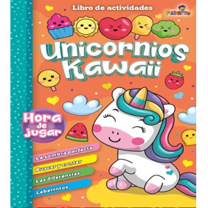 LIBRO ACTIVIDADES 20X28 CM UNICORNIO KAWAI