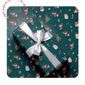 PAPEL NAVIDE?O 65X95 CM 70 GRS OBRA  X20 CONEJITOS