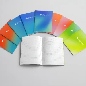 CUADERNO SKYCOLOR 16X21 T/F 57gs X 24hjs RAYADO