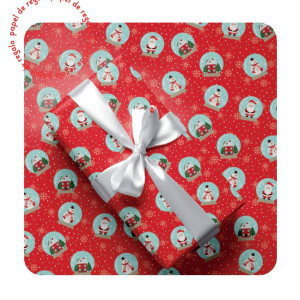 PAPEL NAVIDE?O 65X95 CM 70 GRS OBRA  X20 GLOBOS