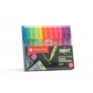MARCADOR SKYCOLOR PAINT ACRILICO FLUO X10