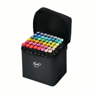 MARCADOR DOBLE PUNTA X48 E/ ESTUCHE ( MKB-48 )