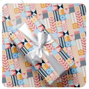 PAPEL REGALO 70X1 MTR 90 G ILUS. ESPIGA ROSA