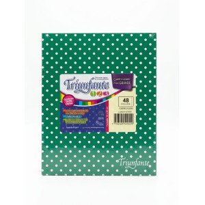 CUADERNO TRIUNFANTE T/D 19.24 LUNAR VERDE CUAD