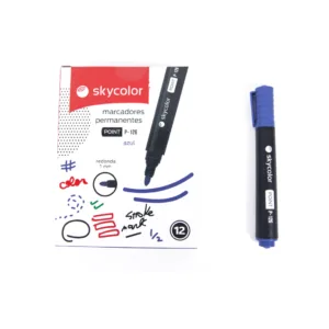 MARCADOR SKYCOLOR PERMANENTE PTA RED AZUL