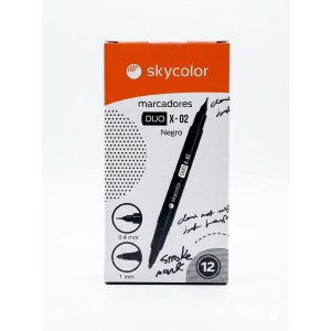 MICROFIBRA SKYCOLOR NEGRO 0.4 MM X12