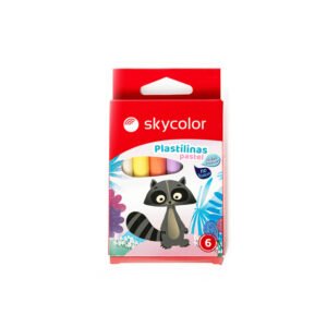 PLASTILINA SKYCOLOR X 6 SURTIDO PASTEL