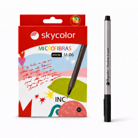 MICROFIBRA SKYCOLOR NEGRO 0.4 MM X12