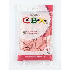 GLOBO N? 12 CBX ROSA PASTEL X25