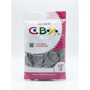 GLOBO N? 12 CBX PLATEADO X25