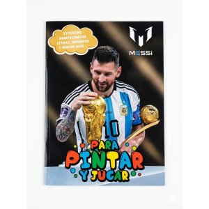 LIBRITO COLOREAR CON STICKERS MESSI