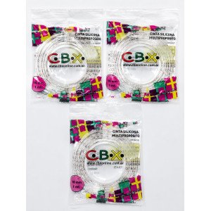 CINTA ADHESIVA SILICONADA CBX 10MM X1 MTRS X12