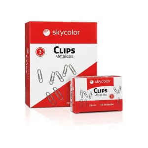 CLIP METALICO SKYCOLOR 28 MM N3 CAJ X100