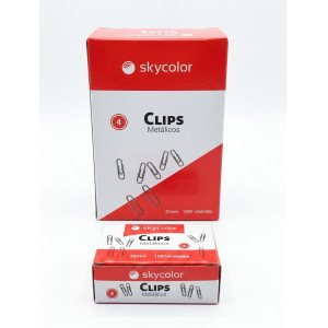 CLIP METALICO SKYCOLOR 33 MM N4 CAJ X100