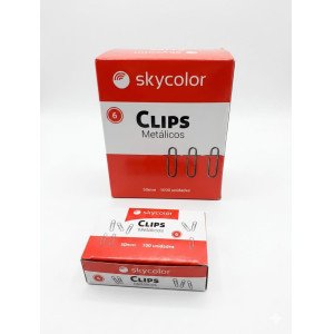 CLIP METALICO SKYCOLOR 50 MM N6 CAJ X50