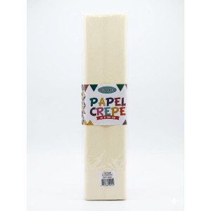 PAPEL CREPE BEIGE/CREMA CLARO X10