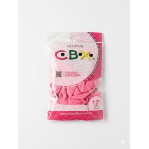 GLOBO N? 12 CBX ROSA FUERTE X25