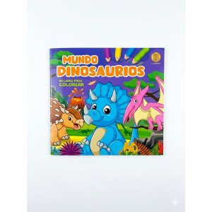 MUNDO DINOSAURIO 22X24 CM 24 LEER Y COLOREAR