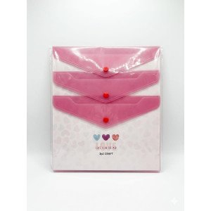 SOBRE PLASTICO C/BOTON A5 "HEARTS"