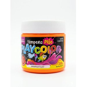 TEMPERA 250GRS PLAYCOLOR FLUO NARANJA