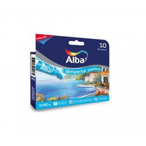 TEMPERA ALBA PREMIUM 8ML CJ X10 VERDE CLARO