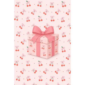 PAPEL REGALO 70X100 80 G ILUS. CEREZAS